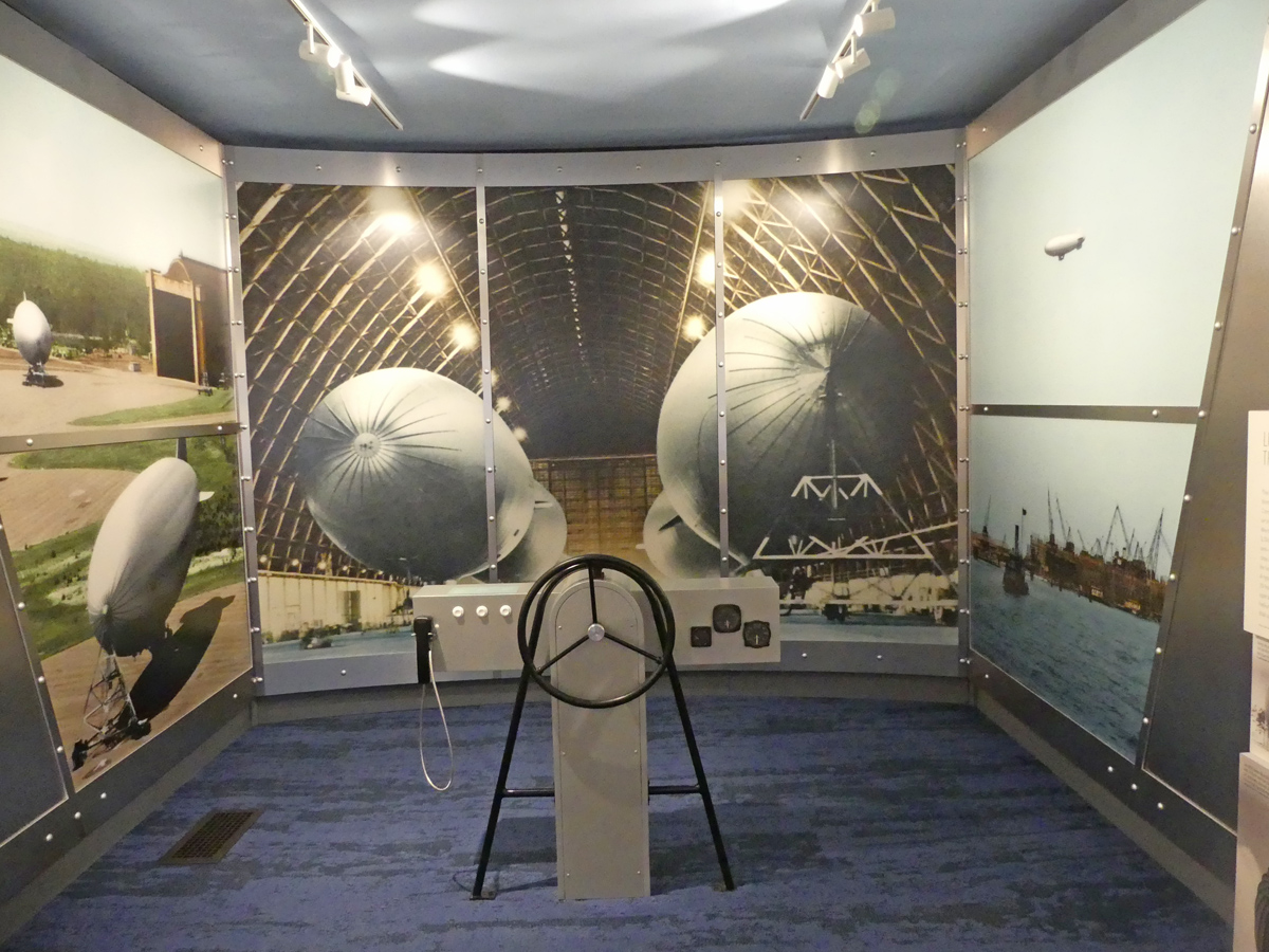 Recreation of blimp cabin. Photo: Kathleen Walls